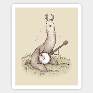 Banjo Llama Sticker